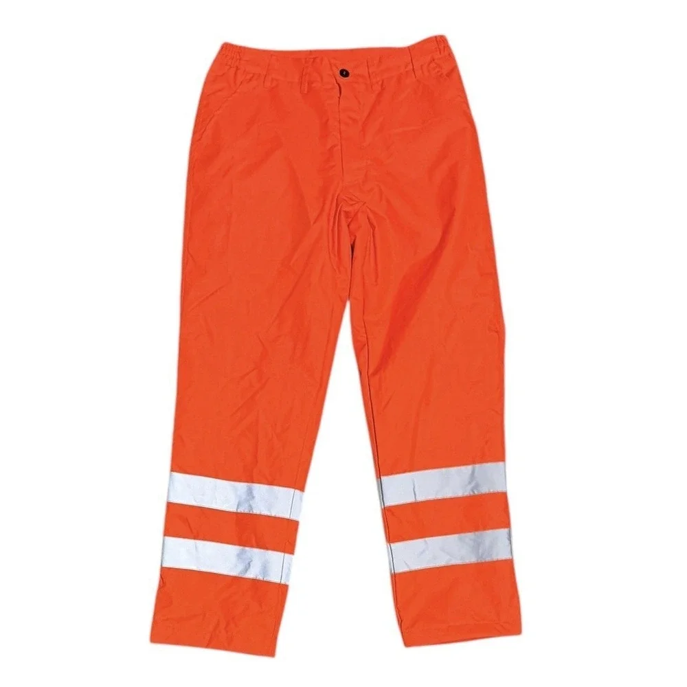Safety Work Pants Fluorescent Orange Hawke & Co Class 2 high visibility Lined M - Picture 1 of 9